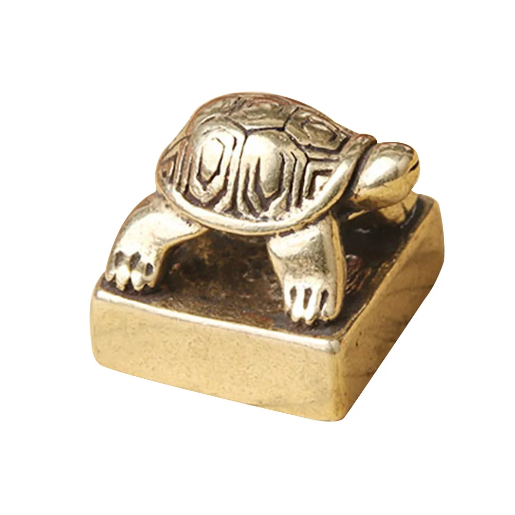 

Chinese Stamp Statue Turtle Figure Home Decorative Ornament for Home Office