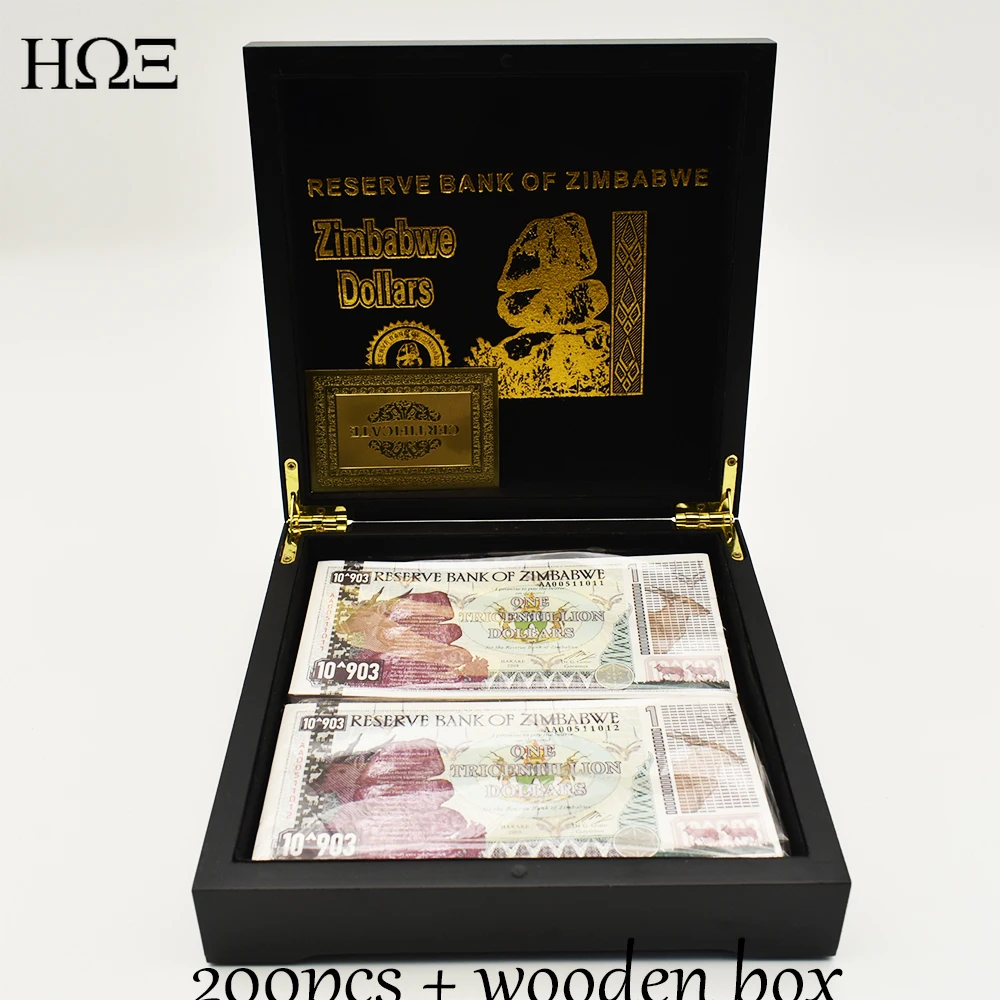 

200pcs / Box Zimbabwe Banknotes One Concentration Dollars Serial Banknote Fake Money Collection Business Gift Wholesale