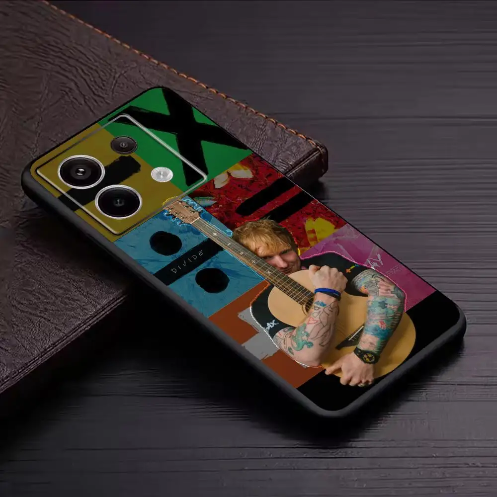 Фото Модный чехол для телефона с изображением певца Эда Ширана для Redmi Note 17 15 14 13 12 11 Pro Plus S 5G, мягкий черный чехол. №3