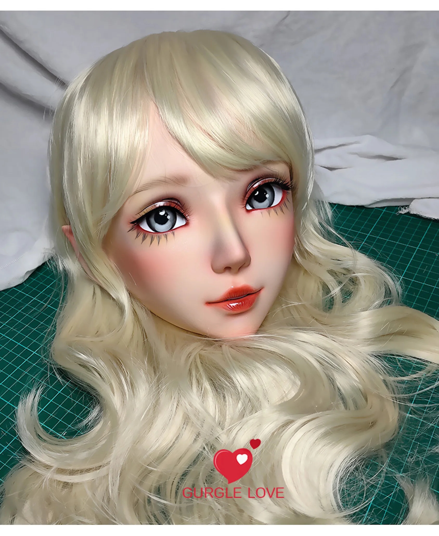 

(ER) Female Sweet Girl Resin Half Head Kigurumi BJD Mask Cosplay Japanese Anime Role Lolita Mask Crossdressing Doll Mask