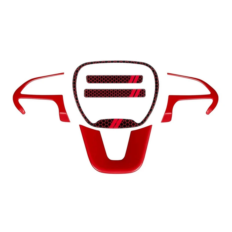 

Steering Wheel Cover Trim Interior Accessories for 2015-2021 Dodge Challenger Charger Emblem Kit 3D Badge Overlay