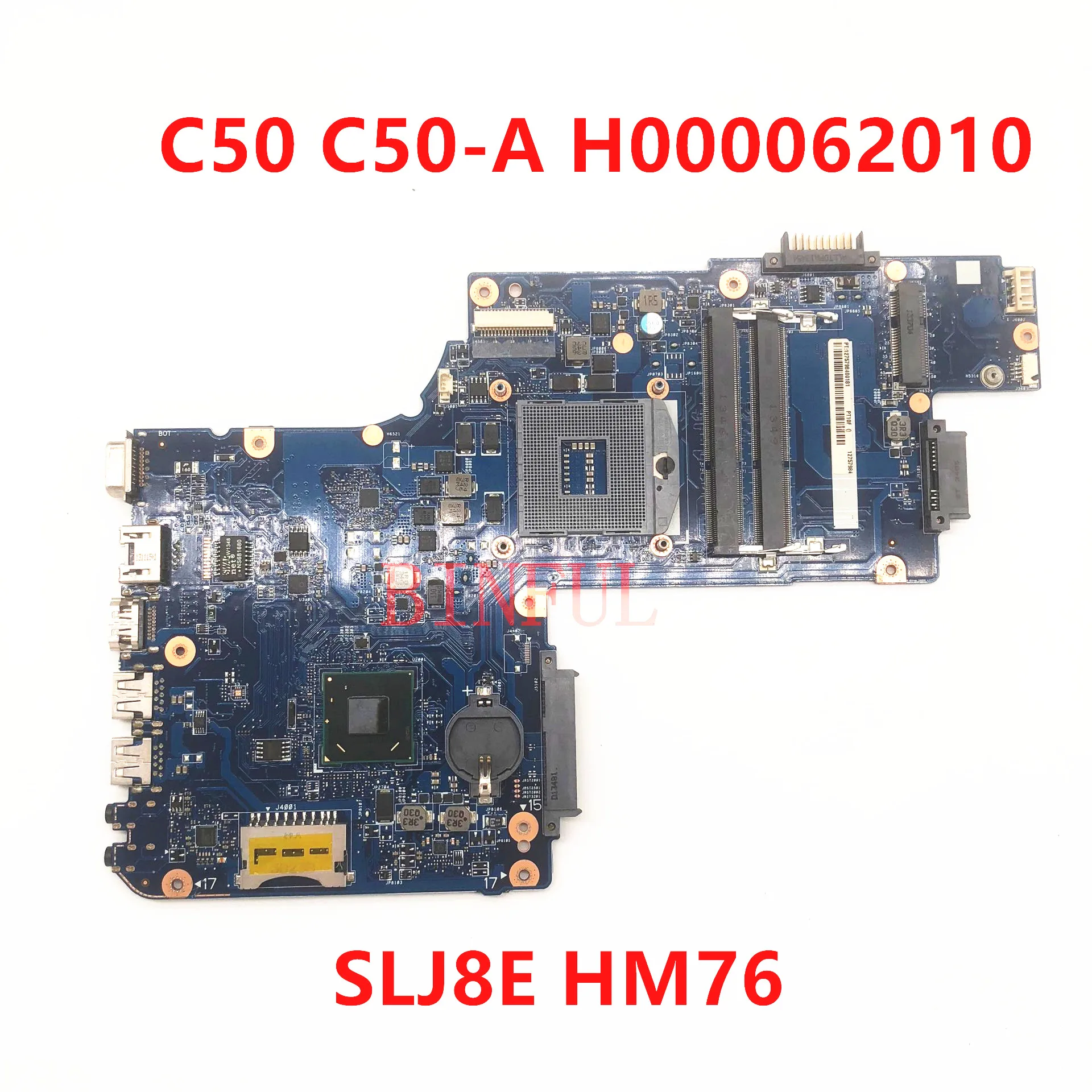 H000062010 H000061930 Mainboard For TOSHIBA Satellite C50 C50-A Laptop Motherboard HM76 SLJ8E 100% Full Tested High quality