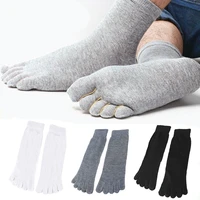 socks for men pure color wild five finger sock personality split toe sock summer trend personality japanese cotton mens toesocks