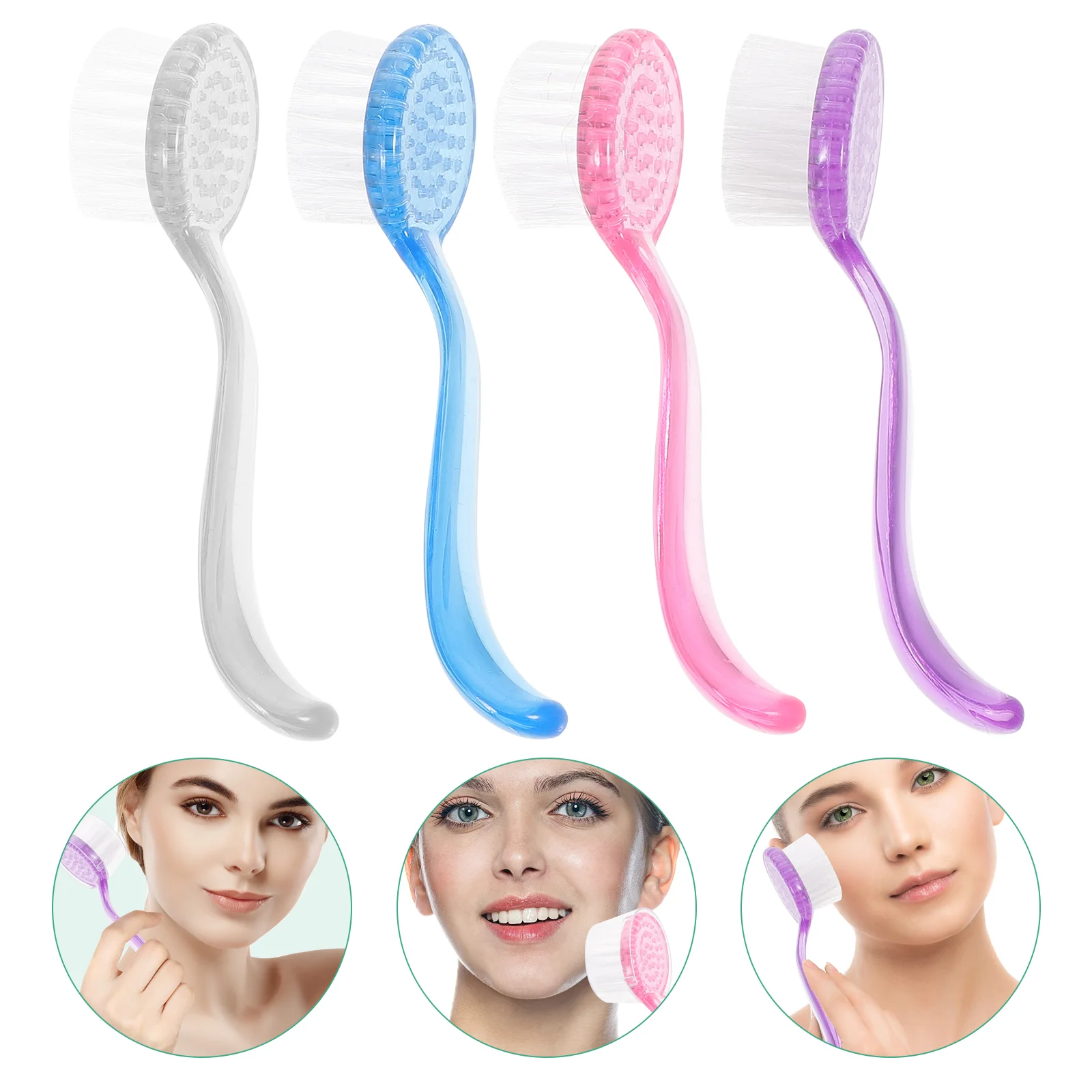 

Face Cleaning Brush Remover Brush Deep Pore Scrub Exfoliating Facial Brush Face Brush Skin Care Scrubber Cleaning Tool