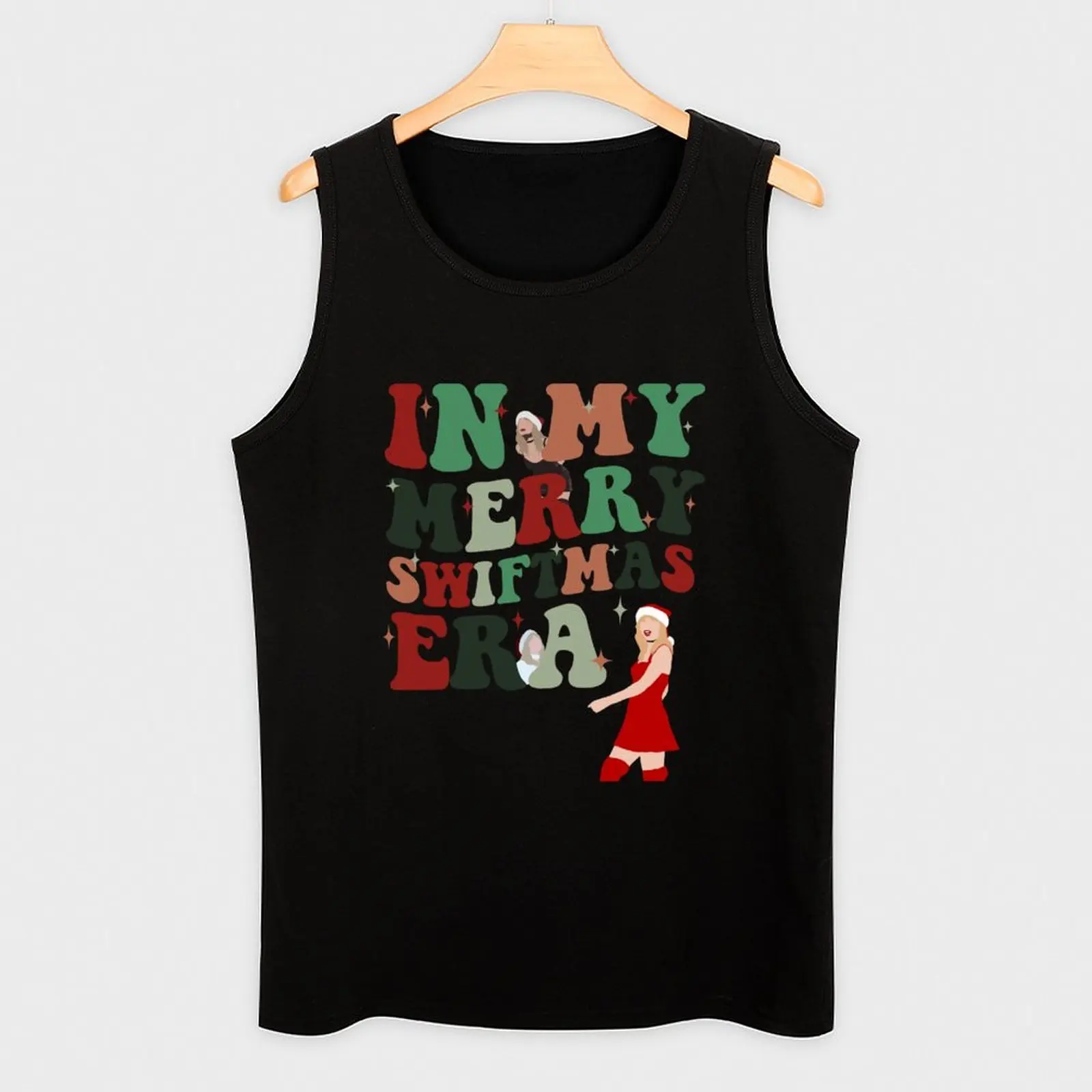 Фото Футболка In My Merry Swiftmas Era, майка Swiftmas, майка для тренировок, влагоотводящая спортивная майка №3