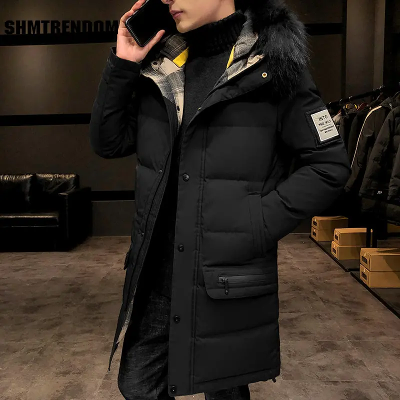 

2023 Winter Jacket Men Fur Warm Thick Cotton Multi-pocket Hooded Parkas Men Casual Fashion Fleece Warm Coat Windbreaker Overcoat