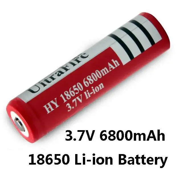 

2pcs 3.7V 6800mAh 18650 Battery Rechargeable for Flashlight Torch Headlamp Outdoor Accessories