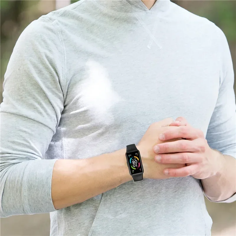 Резиновый ремешок для Huawei Band 6 7 8 9 10  Honor Band 6, спортивный сменный браслет для смарт-часов Huawei Band 6 Pro Correa (art.: 3920dc35435c3) - 3920dc35435c3