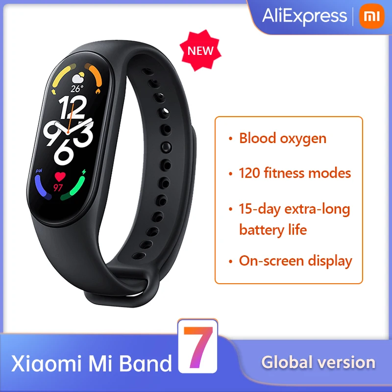 

Xiaomi Mi Band 7 Smart Bracelet Smart 1.62" AMOLED Bluetooth 5.2 With 120 Workout Modes Professional Workout analysis Smart Band