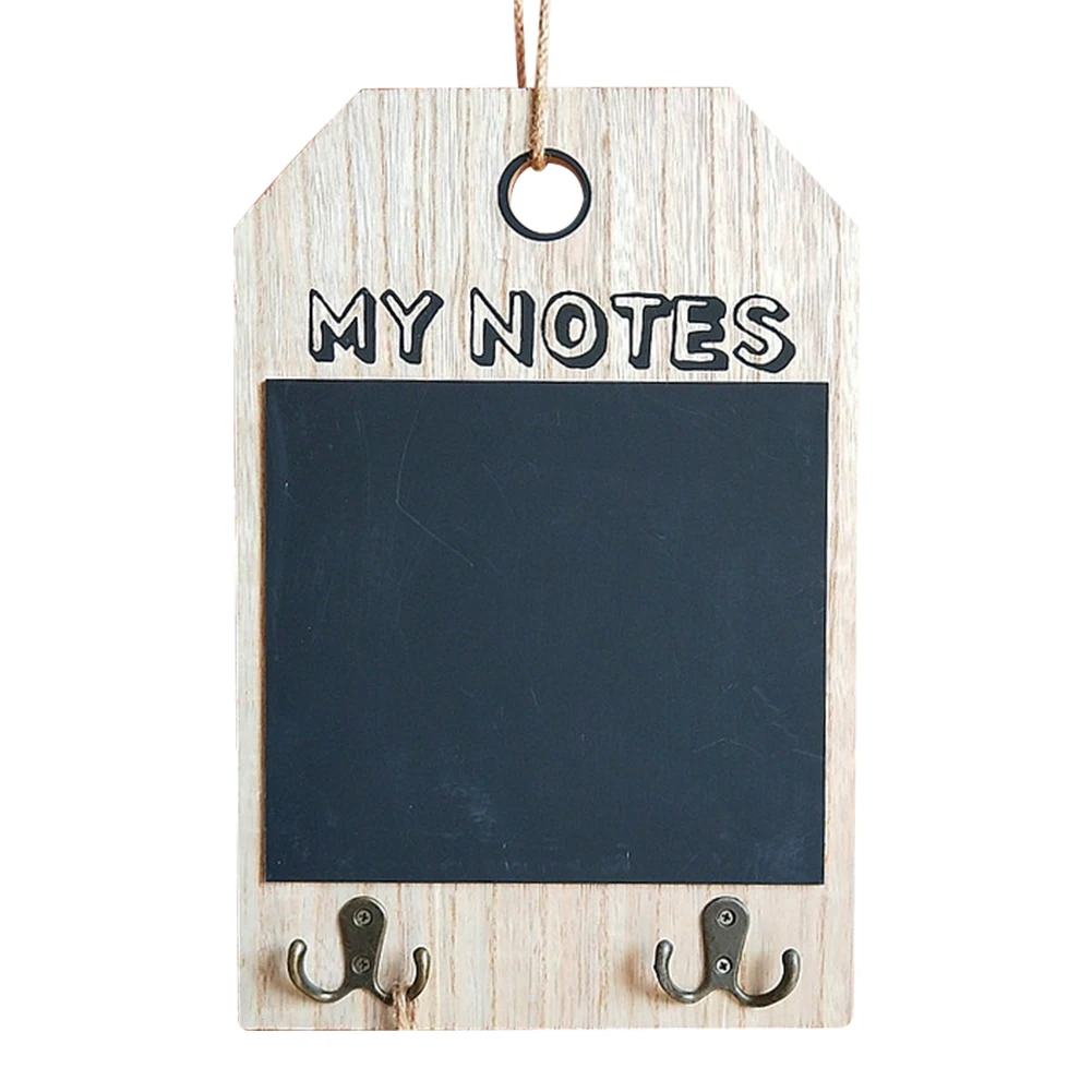 

Single Sided Kitchen With Hooks Wordpad Hanging Blackboard Wall Mounted Entryway Erasable School Supplies Office Home Decor