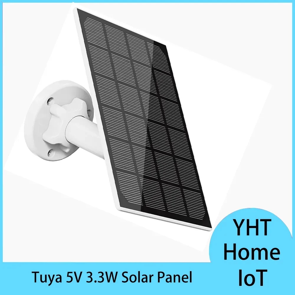 

5V 3W IP65 Waterproof Outdoor Solar Panel 10FT(3M) Cable Length with Micro USB Port for Rechargeable Battery Camera Power Bank