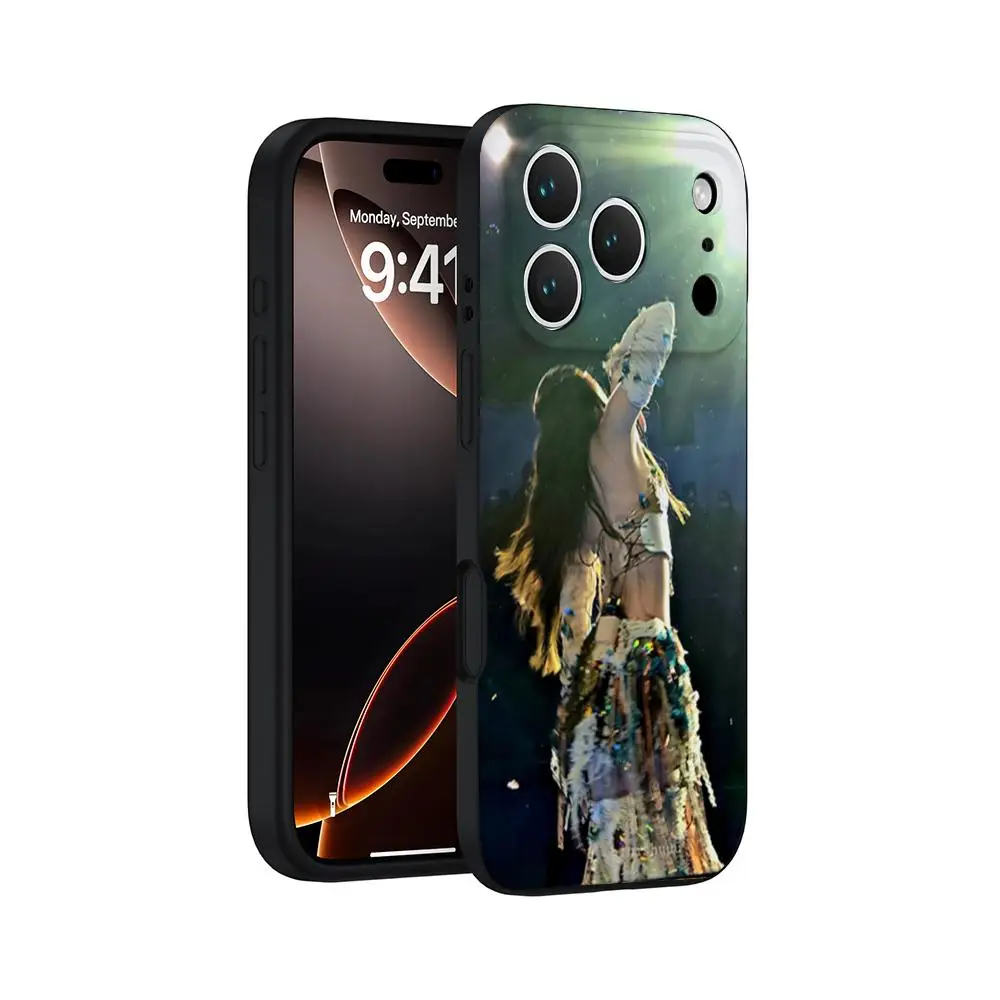 Фото Чехол C-Caroline Polachek для iPhone 17 16 15 14 13 12 11 Pro Max Plus Air Mini, мягкий, черный №5