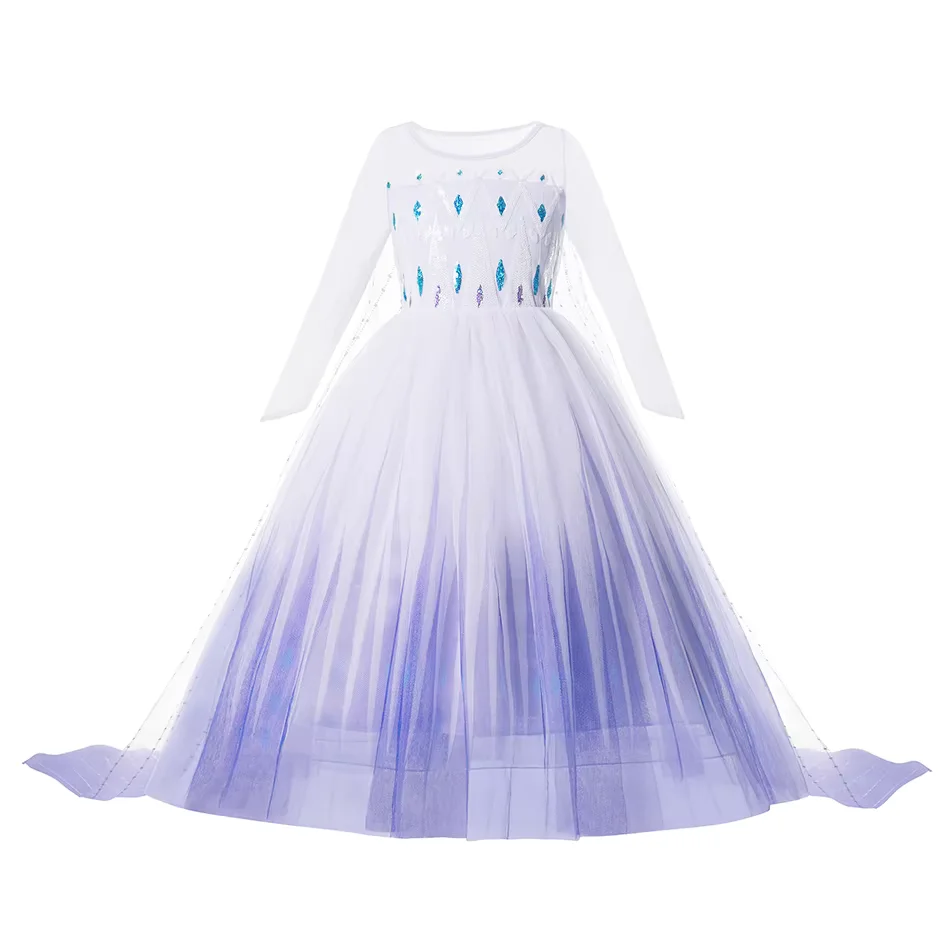 Фото Платье из тюля с кристаллами Muababy Frozen Sisters для девочек, костюм Эльзы и Анны, праздничный наряд для дня рождения, карнавала, 2-8 лет №5