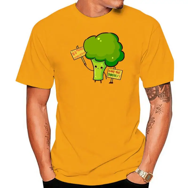 

Мужская футболка с коротким рукавом, Милая футболка Brocolli, женская футболка