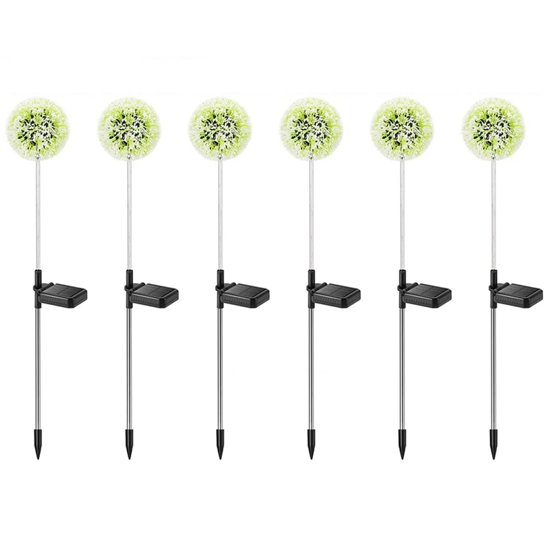 

Solar Lights Outdoor Garden Decor, 6Pack Solar Dandelion Garden Lights Solar Decorative Lights Solar Outdoor Lights
