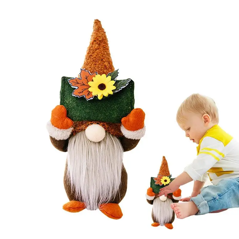 

Gnome Thanksgiving Decorations Faceless Fall Decoration Dwarf Gnome With Maple Leaf Plush Swedish Gnomes Ornaments For Autumn