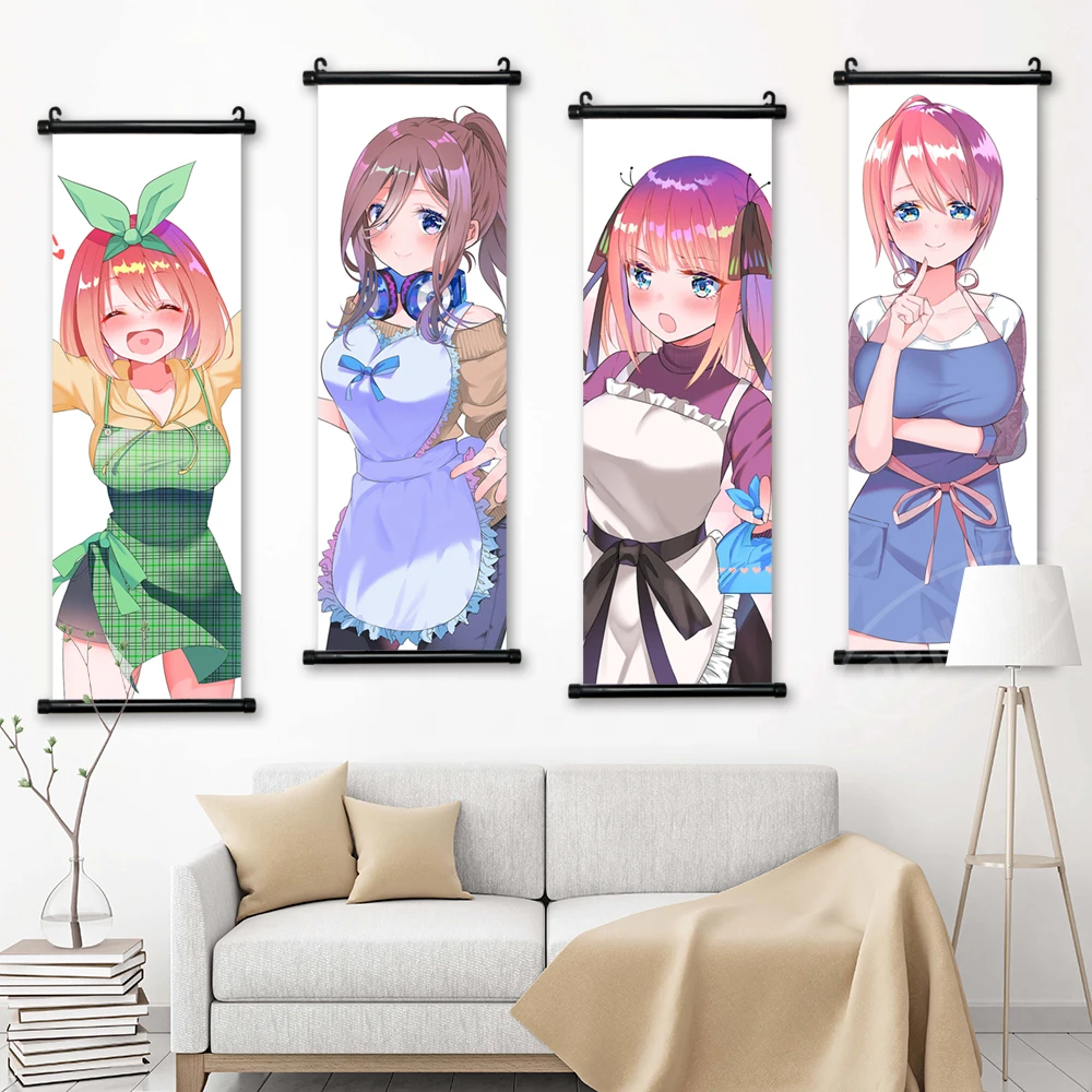 

Wall Artwork Anime Canvas Pictures Nakano Ichika Painting Print Poster The Quintessential Quintuplets Hanging Scrolls Home Decor