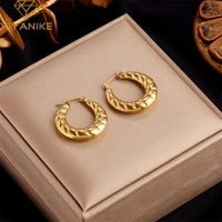 xiyanike 316l stainless steel earrings for women gold color simple vintage exquisite creative sweet ins fashion birthday jewelry