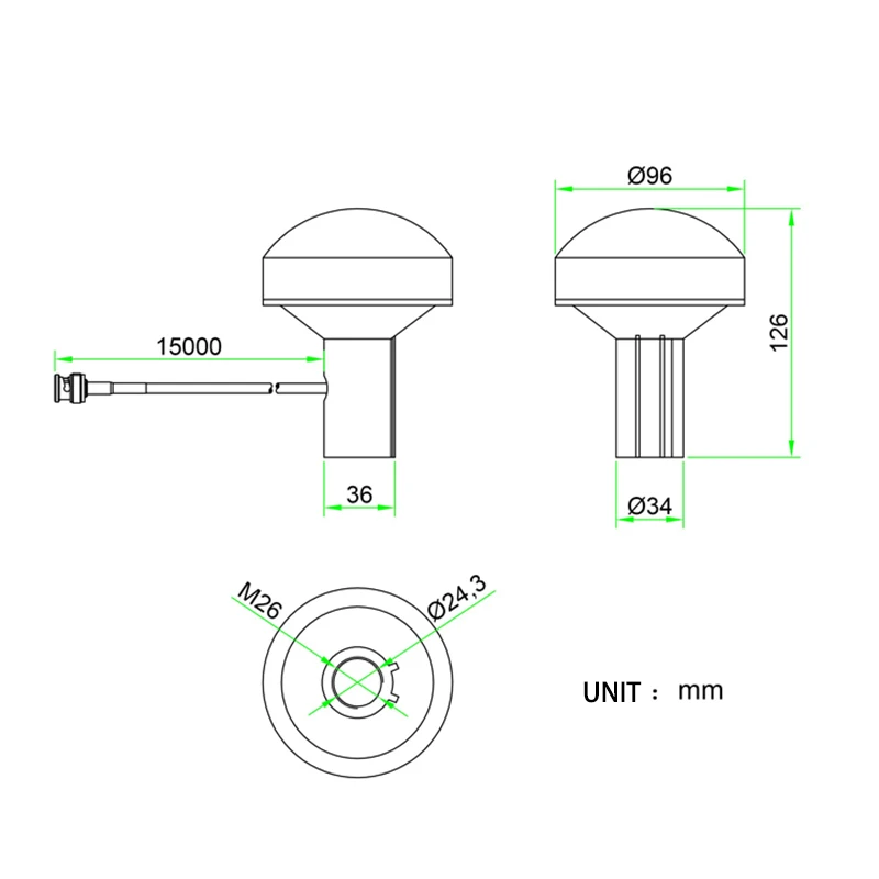 GPS+Beidou Timing Antenna AIS Satellite Navigation Signal Boost Amplifier for Nautical Marine Boat Car Base Station Positioning