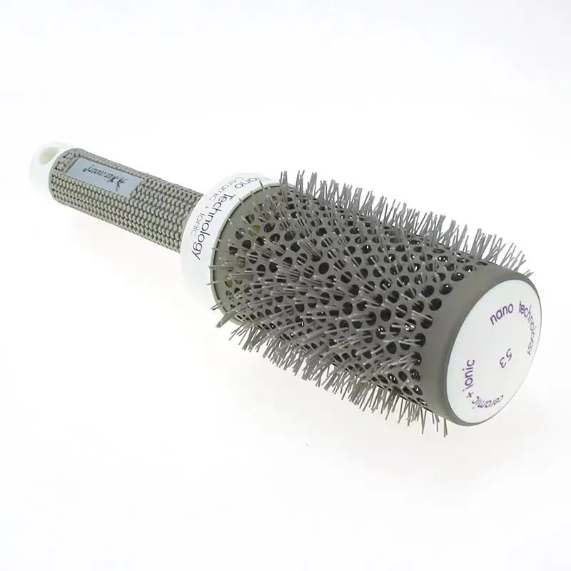 Круглая Расческа с подушкой расческа для волос серая алюминиевая трубка