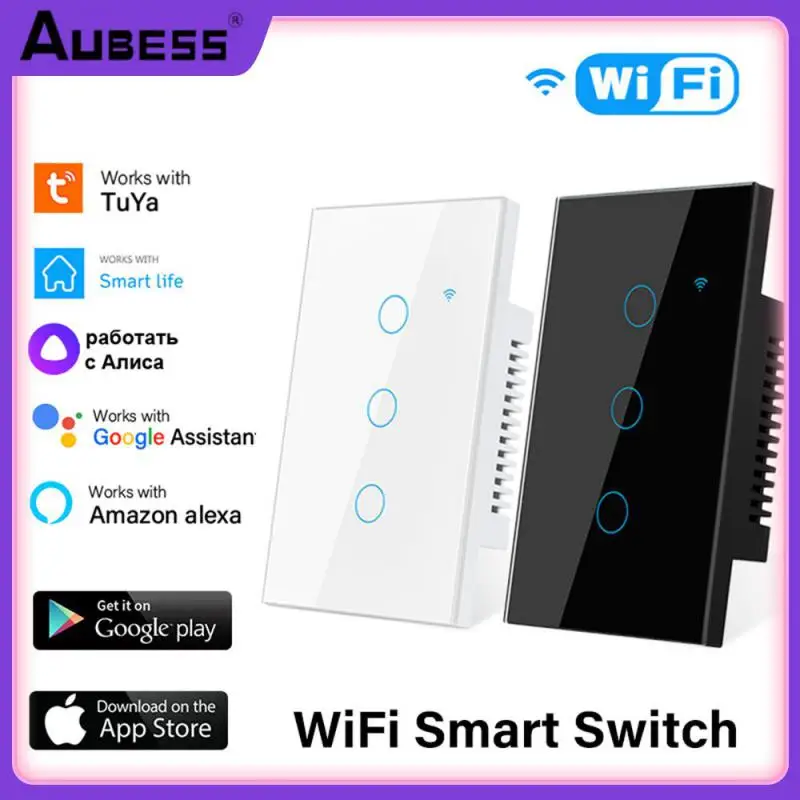 

Light Wall Button Voice Control Easy Setting Up Touch Switch Three Control Methods Smart Home Neutral Wire Single Fire Switch