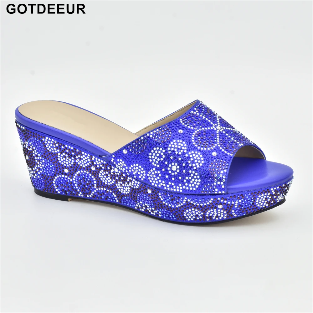 

Fashion Nigerian Women Party Pumps High Heels Italian In Women High Quality African Wedding Shoes PU Leather High Heel Sandals