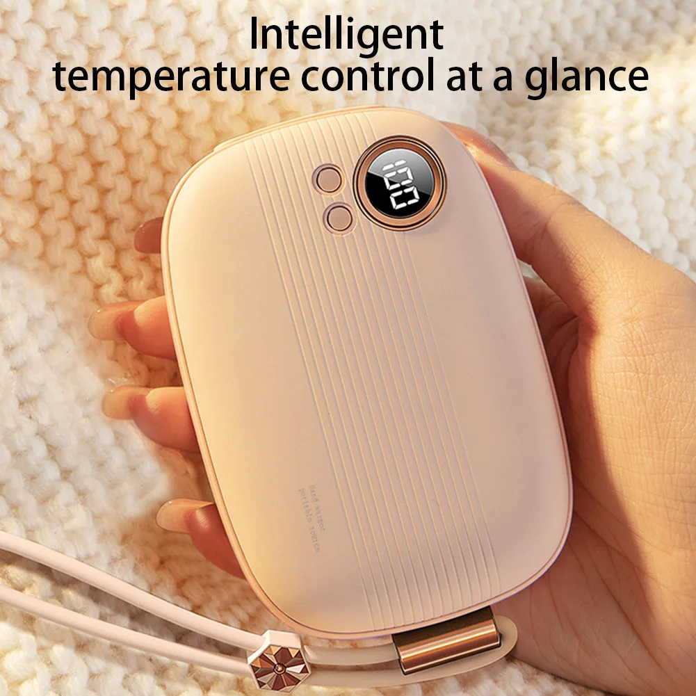 Портативная грелка для рук мини-грелка 10000 мАч карманная с подвесной веревкой