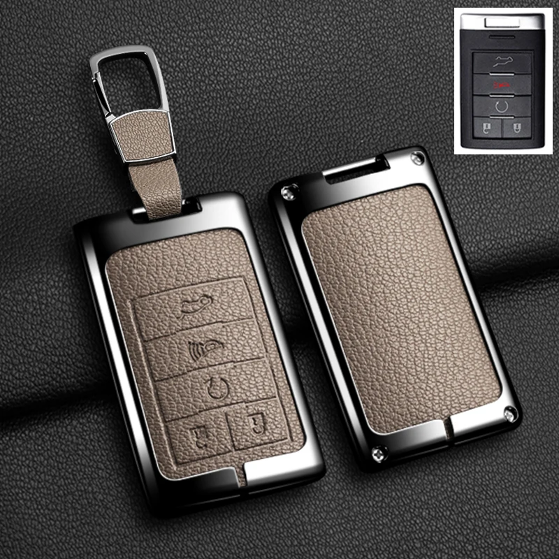 

Металлический чехол для автомобильного ключа для Cadillac DTS SLS SRX XLS STS Escalade CTS ATS 28T CTSV XTS для Chevrolet C7 Corvette брелок