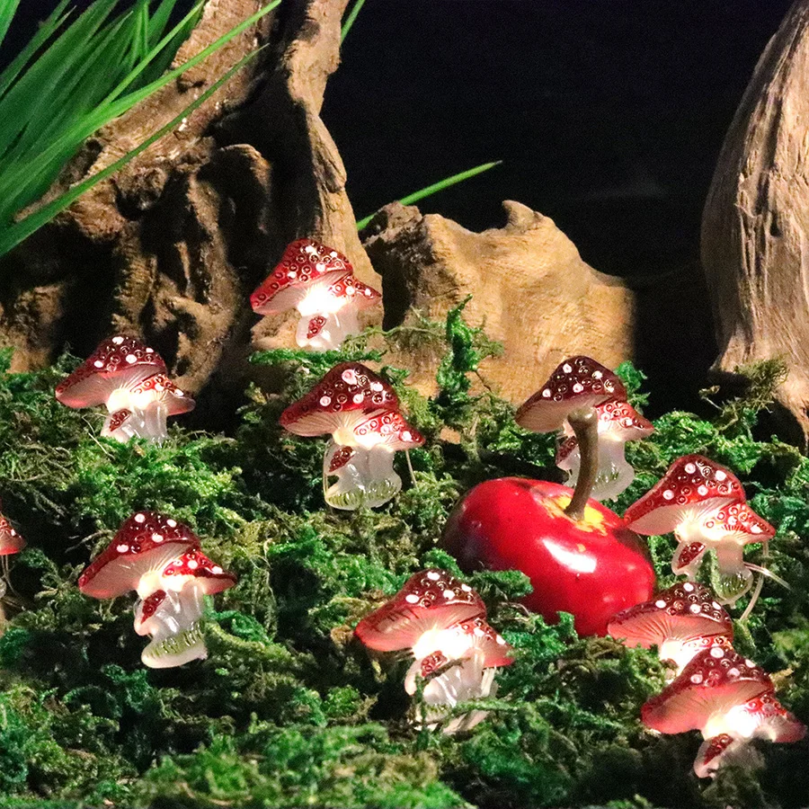 

Mushroom Fairy Light Holiday Decoration String Lights Battery Powered For Bedroom Party Christmas Wedding Patio Fence Plants