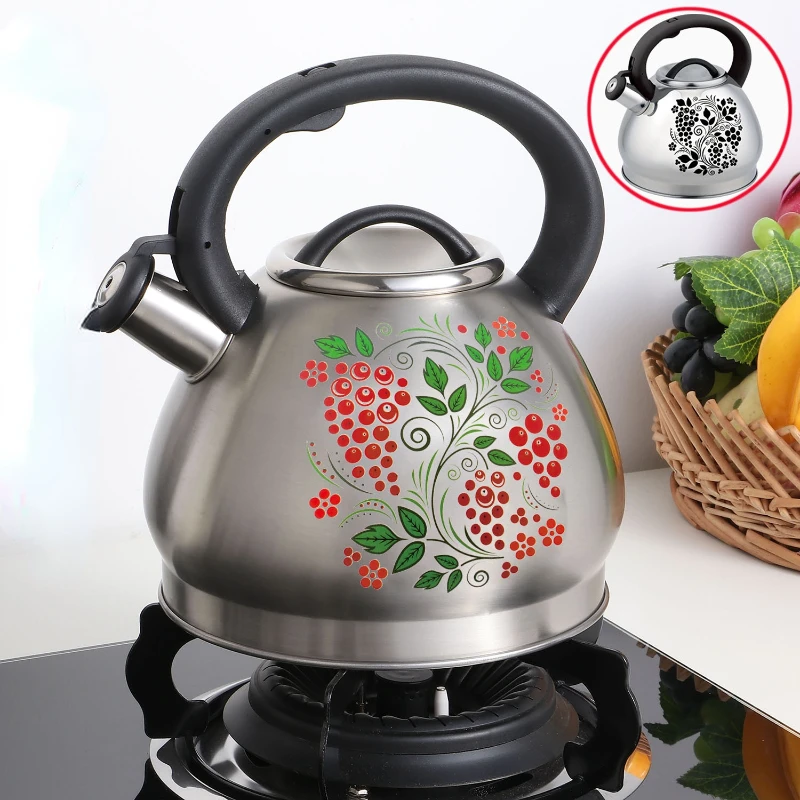 Portable Portable Water Kettle with Whistle Stainless Steel Kettle for Gas Stoves Teteras Para Hervir Agua Portable Kettle
