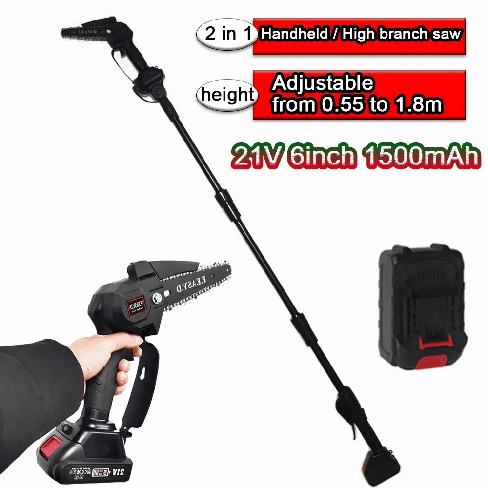 ДЛЯ 21 В 6-дюймовая бензопила электрические обрезная пила ветка дерева садовый