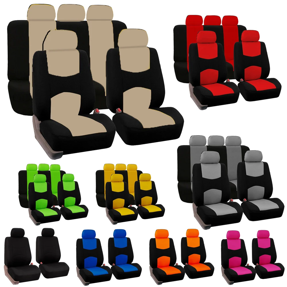 

2/4/9PCS Polyester Auto Seat Covers For Tesla Model-3 Model-S Model-X Automobile Seat Cushion Protection Cover Car Accessories