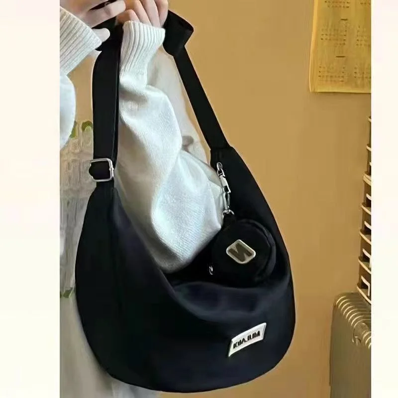 Shoulder Bag For Women 2023 Fashion Nylon Waterproof Canvas Bag Dumpling Bag Nylon Shoulder Bag Crossbody Bag Casual Handbag