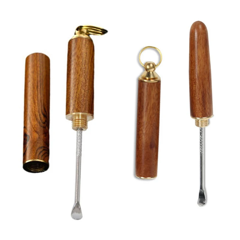 1 шт. портативный мини-очиститель для ушей из массива дерева