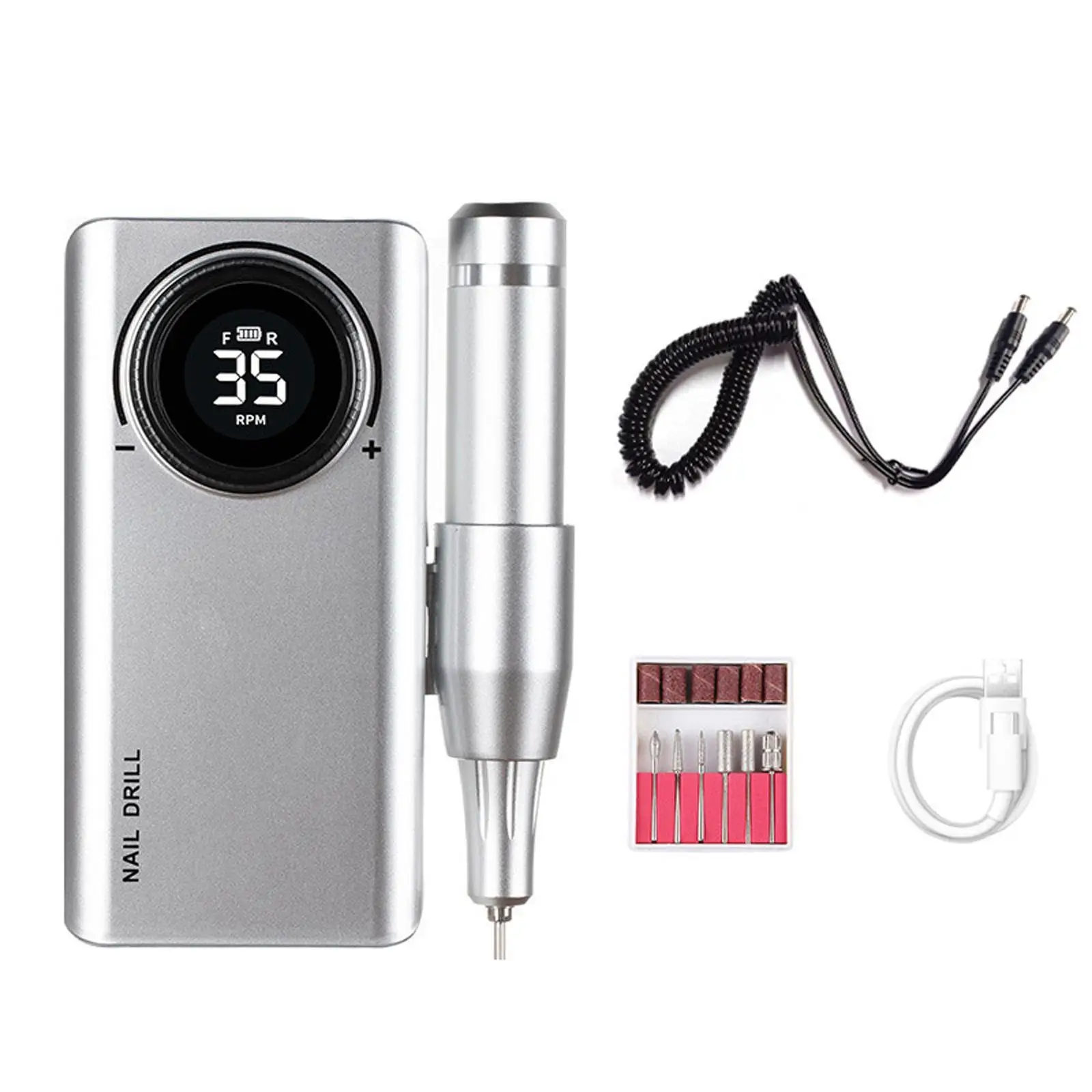 

Electric Nail Drill Machine 35000RPM Portable Nail Drill Rechargeable Drill Bits Nail Drills For Acrylic Nails Professional