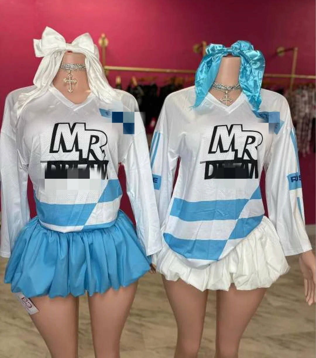 y2k женская одежда сетчатая футболка с длинными рукавами трикотаж и мини-юбка