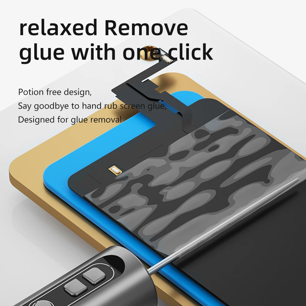 Фото MaAnt CJ-2 Pro Электрический инструмент для удаления клея OCA с регулируемой подсветкой для пыли 9, подходит для очистки сенсорного ЖК-экрана мобильного телефона №5