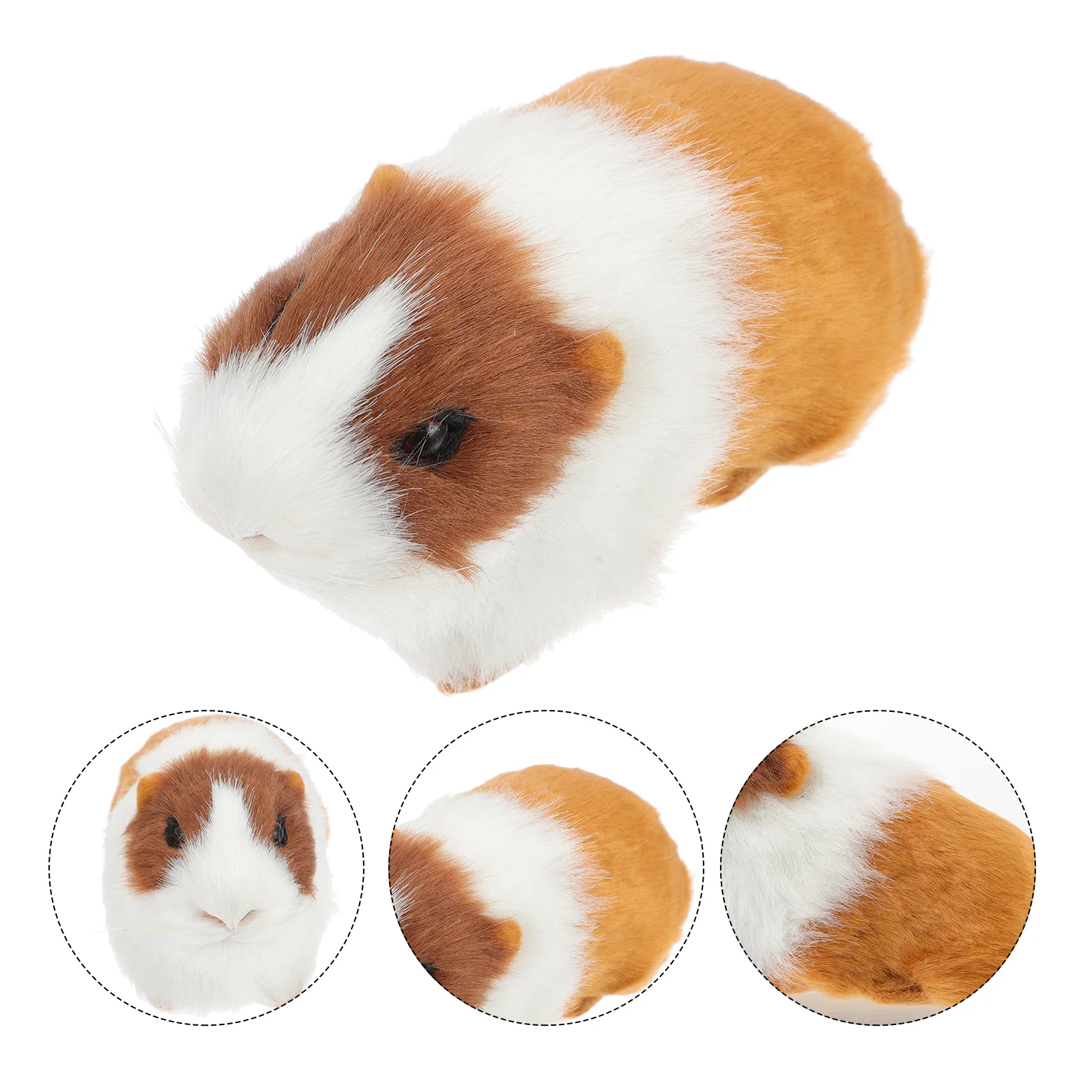 

Synthetic Fur Guinea Model Artificial Animals Shaped Figurine Desktop Decoration