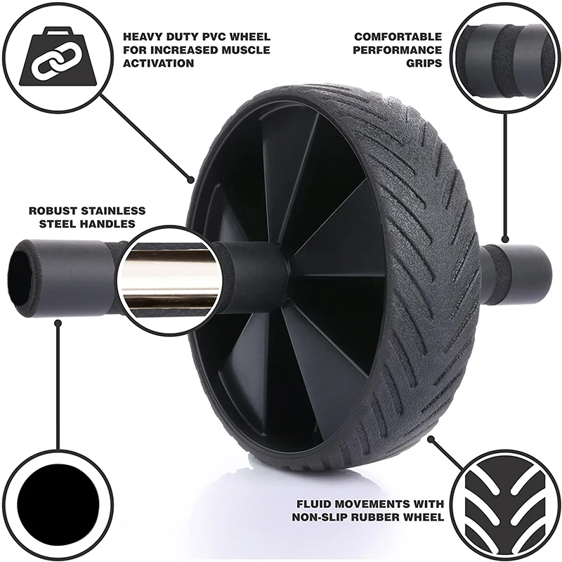 

Ab Wheel Roller Coaster Workout Exercise Machine Abdominal Muscle Hip Trainer Fitness Equipment for Home Gym Body Building