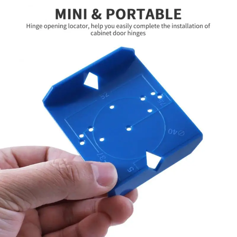 

Portable 35/40mm Hinge Hole Drilling Guide Locator Hinge Drilling Jig Drill Bits Woodworking Door Hole Opener Cabinet
