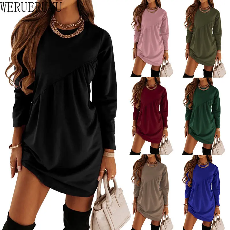 

New Casual Long Sleeve Mini Black Women Dress Clothes Autumn Winter Streetwear Korean Fashion Party Short Dresses for Women 2022