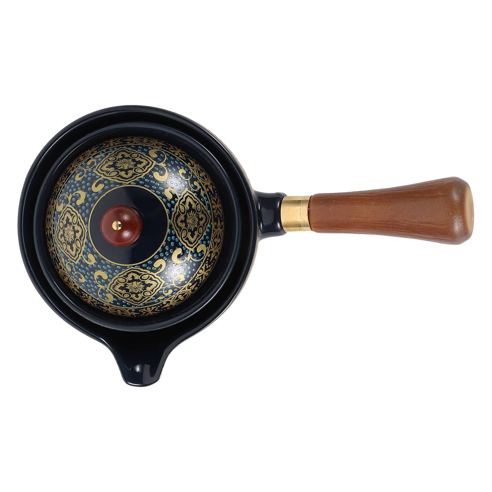 

Tea Teapot Ceramic Pot Porcelain Maker Kettlerotating Handle Side 360 Style Chinese Retro Rotation Household Handheld Cup