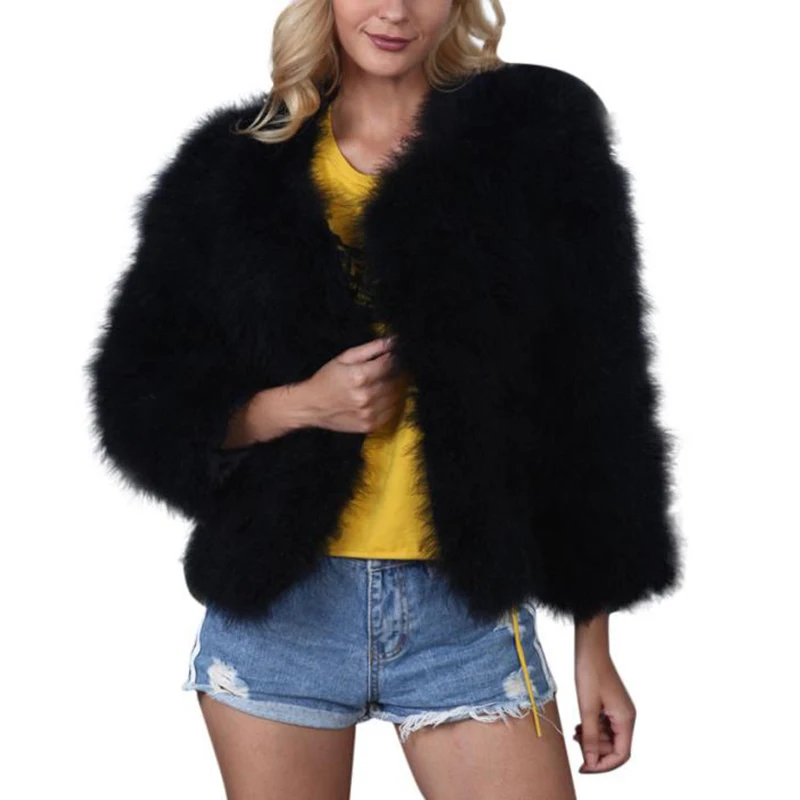 Woman Elegant Ladies Fluffy Faux Fur Jacket 2021 New Winter Warm Ladies Jacket Fur Jacket Thickened