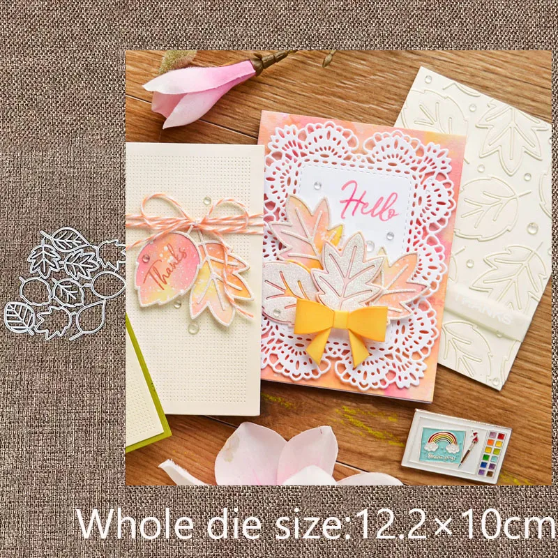 

Новый дизайн, металлический трафарет для рукоделия, пресс-формы, набор листьев для украшения, высечки для альбома, бумаги, тиснения