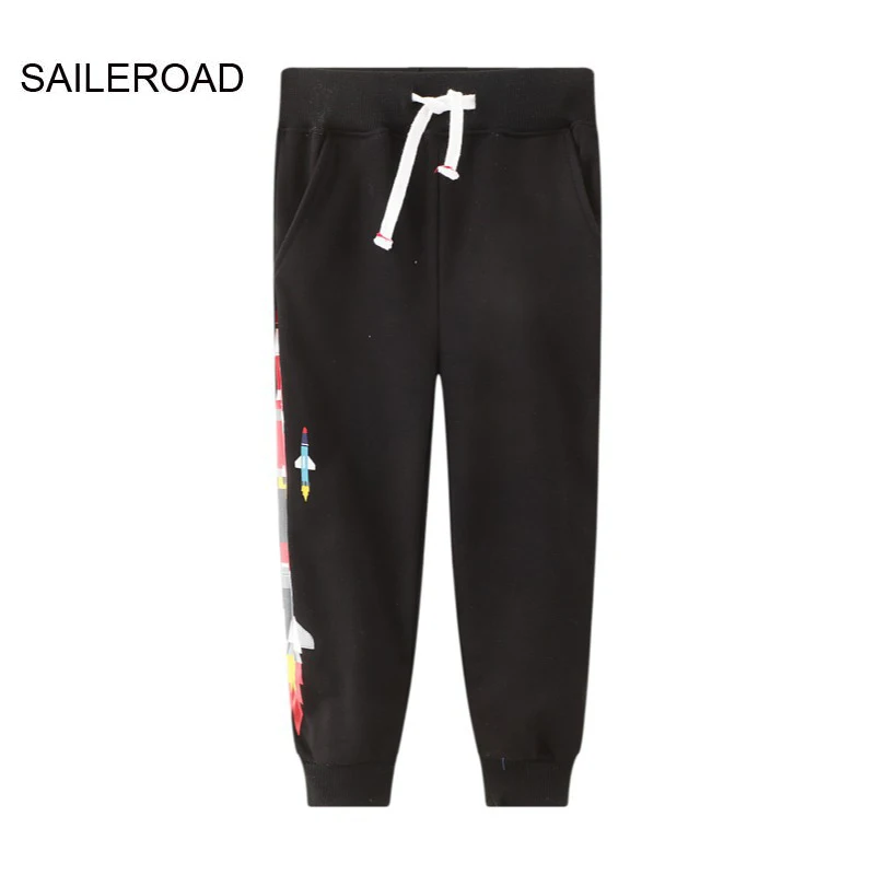 

SAILEROAD 2-7 Years 2022 New Spring Rockets Pants for Boy Kids Boys Pants Trousers Casual Sweaterpants Warm Sports Pants