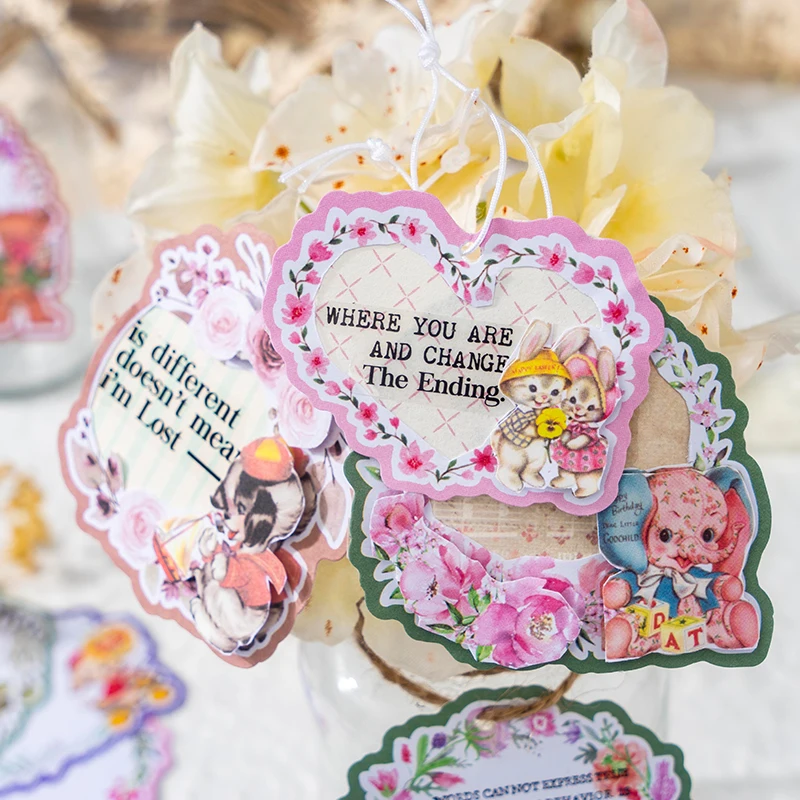 

30Pcs Memo Garland Note sticky Message cute square frame Decorative Base Paper Background Forest scrapbooking 133*85mm
