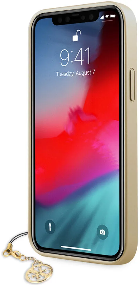 Чехол CG Mobile Guess 4G Charms collection Hard для iPhone 12 mini цвет Серый