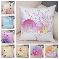 floral cushion cover art sofa pillowcase home simple geometric floral pillowcase