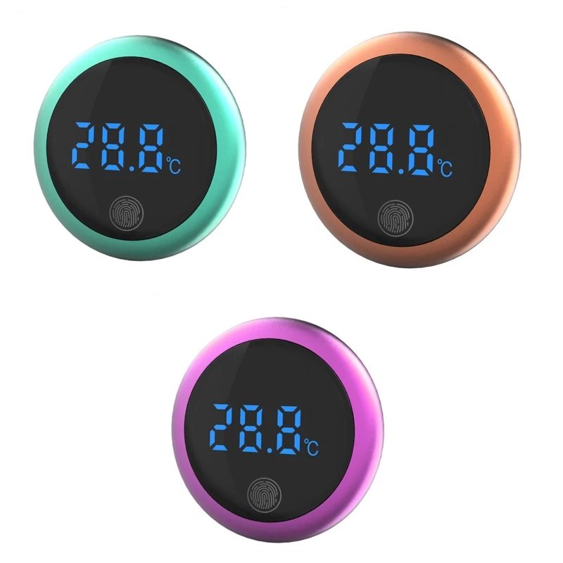 

Модный дизайн, Круглый Термометр для w/металлический каркас, портативный датчик температуры со светодиодным дисплеем, цветной датчик темпе...