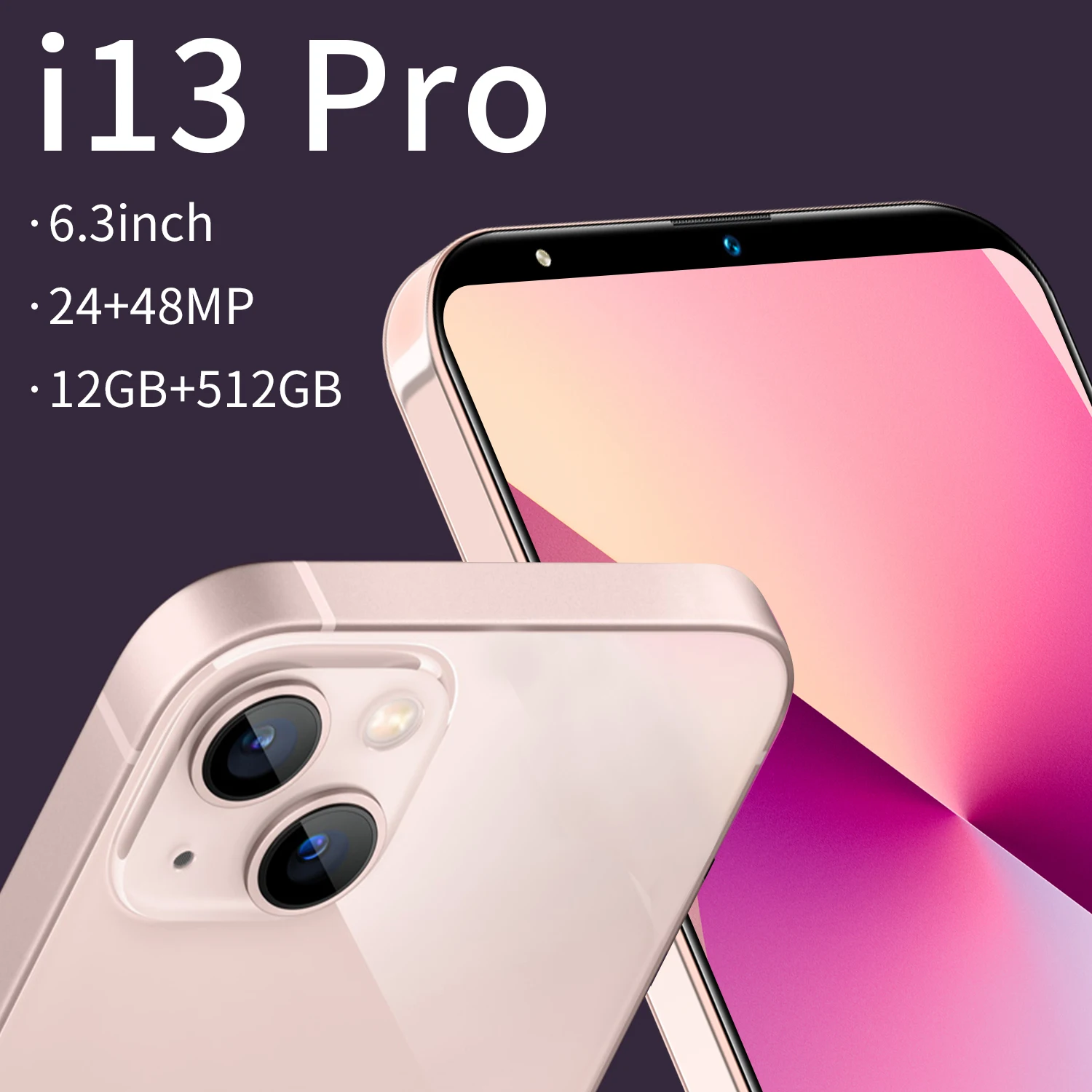 Смартфон i13Pro 6 3 дюйма 12 + 512 ГБ две SIM-карты |